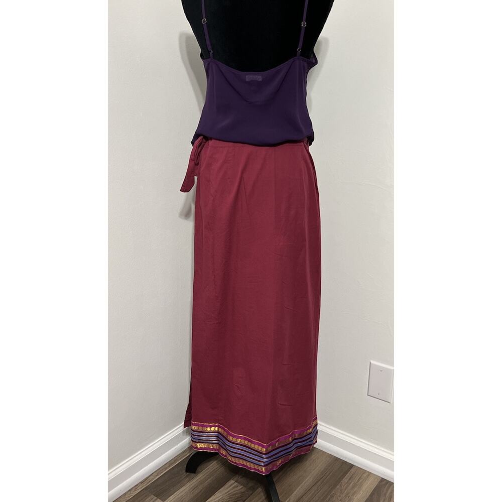 VTG 90s Spiegel Wrap Maxi Skirt Colorful Sz 12 Hippie Boho Indie Festival - Picture 4 of 12